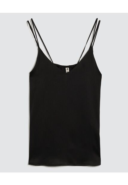 Top Para Mujer Cuello V Color Negro Marca Ostu #40220357