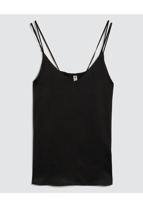 Top Para Mujer Cuello V Color Negro Marca Ostu #40220357