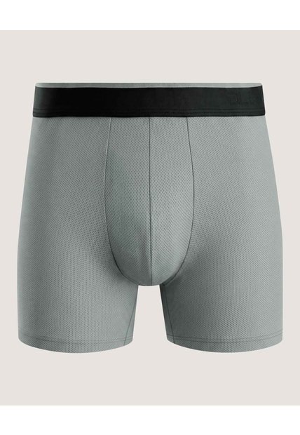 Boxer Medio Microfibra Con Malla  Para Hombre Verde Ostu
