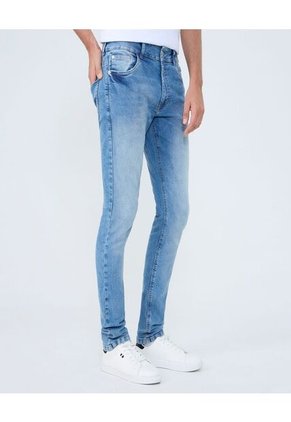 Jean Para Hombre Skinny Color Azul Claro Marca Ostu #60160416