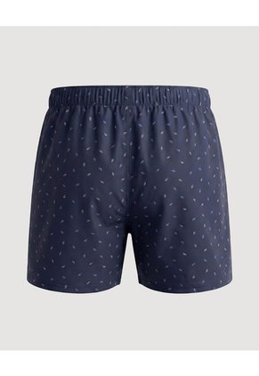 Bóxer Amplio Estampado Mini Print  Para Hombre Azul Ostu