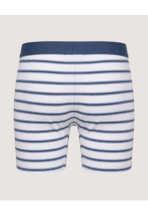 Bóxer Medio De Rayas Clásicas Para Hombre Blanco Ostu
