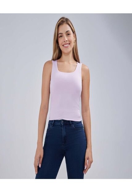 Top Para Mujer Cuello Redondo Color Rosado  Marca Ostu #40220352