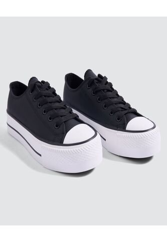 Tenis Para Mujer Canvas Color Negro Marca Ostu #40720134 Ostu