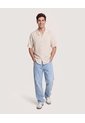 Camisa Resort De Manga Corta  Para Hombre Marfil Ostu de Ostu