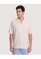 Camisa Resort De Manga Corta  Para Hombre Marfil Ostu de Ostu