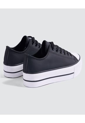 Tenis Para Mujer Canvas Color Negro Marca Ostu #40720134