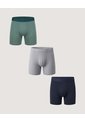 Boxer Medio Básico Pack X3  Para Hombre Negro Ostu de Ostu