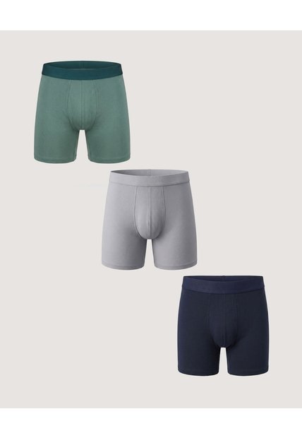 Boxer Medio Básico Pack X3  Para Hombre Negro Ostu