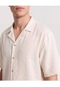 Camisa Resort De Manga Corta  Para Hombre Marfil Ostu de Ostu