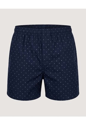 Bóxer Amplio Estampado Geométrico Para Hombre Azul Ostu
