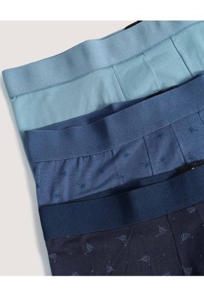 Pack X3 Boxer Medio Con Estampados  Para Hombre Negro Ostu