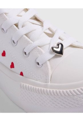 Tenis Para Mujer Canvas Color Blanco Marca Ostu #40720135
