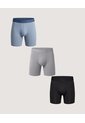Pack Boxer Medio Básicos X3  Para Hombre Negro Ostu de Ostu