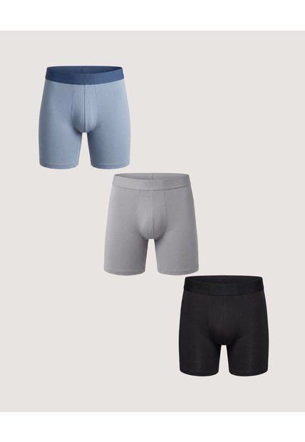 Pack Boxer Medio Básicos X3  Para Hombre Negro Ostu