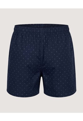Bóxer Amplio Estampado Geométrico Para Hombre Azul Ostu