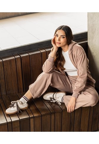 Hoodie Unicolor  Para Mujer Piel Ostu Ostu