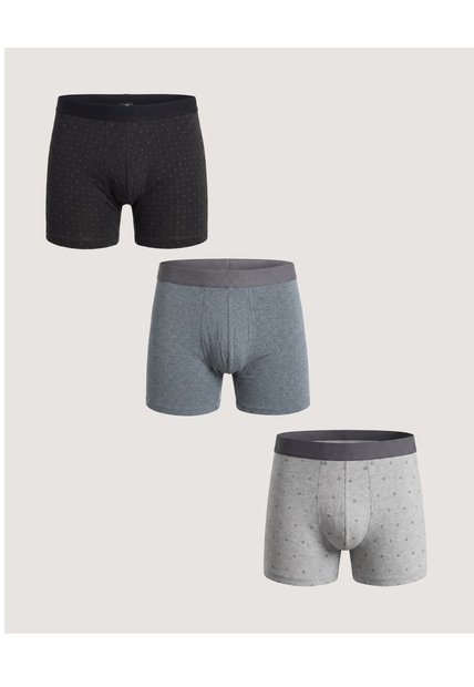 Pack Boxer X3 Náutico  Para Hombre Negro Ostu