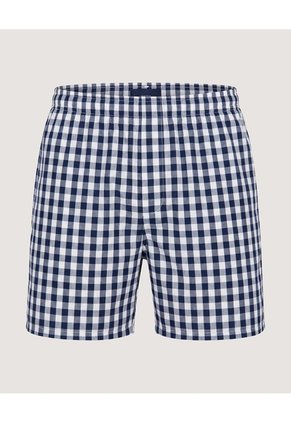 Bóxer Amplio Cuadros Vichy Para Hombre Azul Ostu