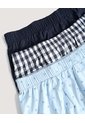 Pack Boxer Amplio Cuadros Y Palmeras  Para Hombre Negro Ostu de Ostu