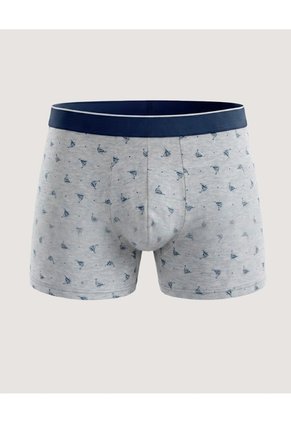 Bóxer Corto Velero Náutico Para Hombre Gris Ostu