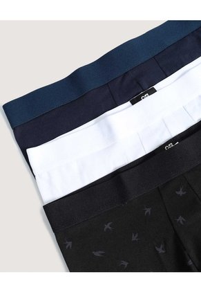 Pack X3 Boxer Medio Mix Estampado  Para Hombre Negro Ostu