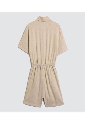 Enterizo Para Mujer Manga Corta Color Crudo Marca Ostu #40320111