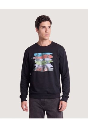 Buzo Rostros Avengers  Para Hombre Negro Ostu