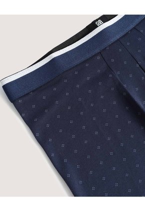 Boxer Corto Estampado Geométrico  Para Hombre Azul Ostu