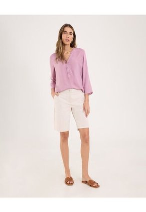 Blusa Para Mujer Manga 3/4 Color Lila Marca Ostu #40121118