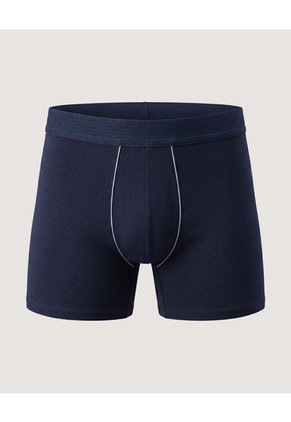 Boxer Medio Con Costuras A Contraste Para Hombre Azul Ostu