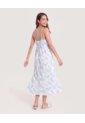 Vestido Sisa Silueta Fluida  Para Mujer Blanco Ostu de Ostu