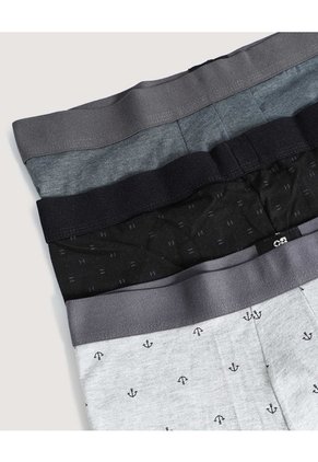 Pack Boxer X3 Náutico  Para Hombre Negro Ostu