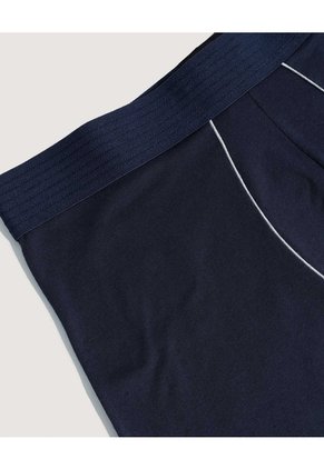 Boxer Medio Con Costuras A Contraste Para Hombre Azul Ostu