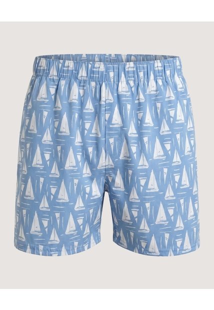 Boxer Amplio Sail Print  Para Hombre Azul Ostu