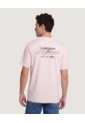 Camiseta Estampado Posterior  Para Hombre Rosa Ostu de Ostu