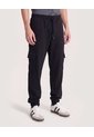 Jogger Cargo Utility  Para Hombre Negro Ostu de Ostu