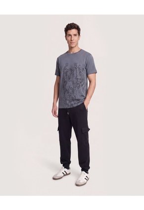 Jogger Cargo Utility Para Hombre Negro Ostu