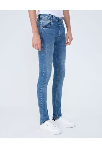 Jean Para Hombre Skinny Color Azul Medio Marca Ostu #60160415 Ostu