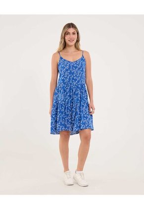 Vestido Para Mujer M/Sisa Medio Color Azul Marca Ostu #40170322