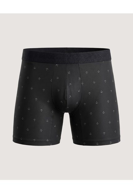 Boxer Medio Estampado  Para Hombre Negro Ostu