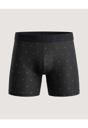 Boxer Medio Estampado Para Hombre Negro Ostu