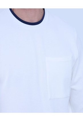 Camiseta Para Hombre Manga Larga Color Crema Marca Ostu #60091537