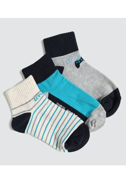 Medias Infantil Niño Tobillera Color Negro Marca Ostu #80980123