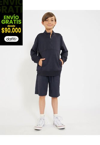 Bermuda Infantil Niño Regular Corto Color Azul Marca Ostu #80100057 Ostu