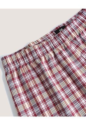 Bóxer Amplio Cuadros Vichy  Para Hombre Vino Ostu