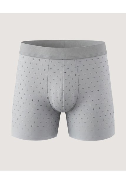 Boxer Medio Estampado  Para Hombre Gris Ostu