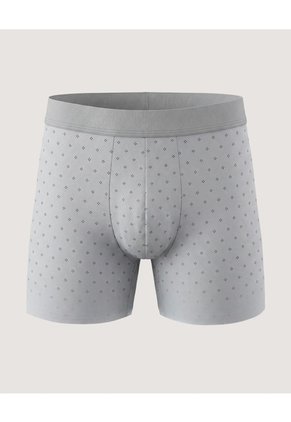 Boxer Medio Estampado Para Hombre Gris Ostu