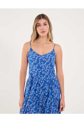 Vestido Para Mujer M/Sisa Medio Color Azul Marca Ostu #40170322