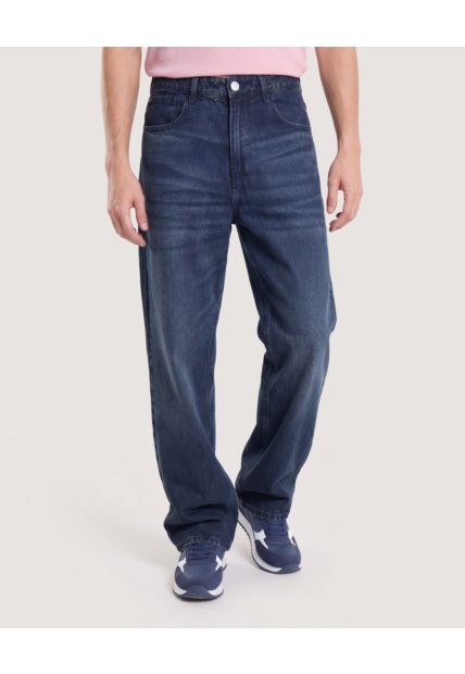Jean Loose Black Y Blue  Para Hombre Azul Ostu